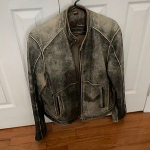 Genuine distressed leather jacket